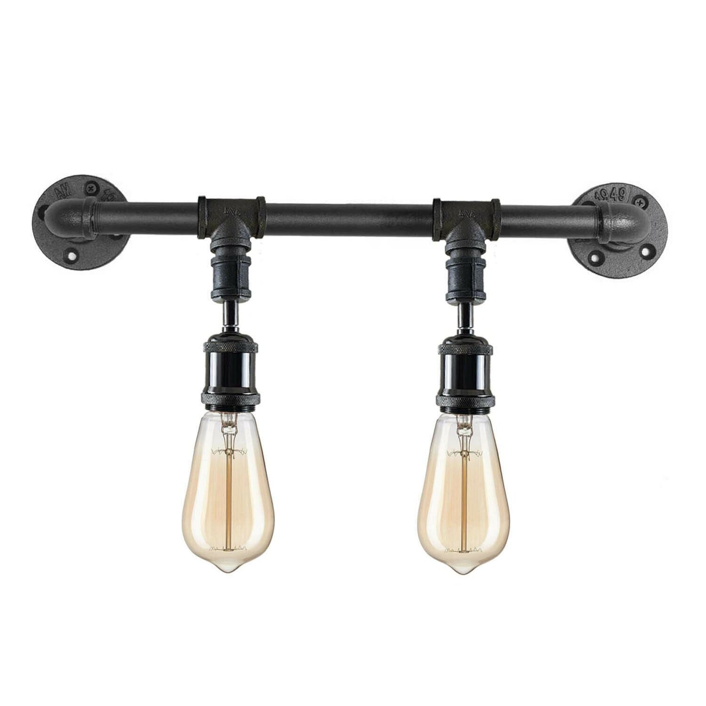 Vintage Industrial Pipe Light Rustic Wall Steampunk Metal Wall Light kits~1243-6