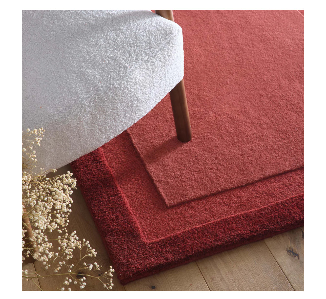 Origins Stacked Border Wine Red