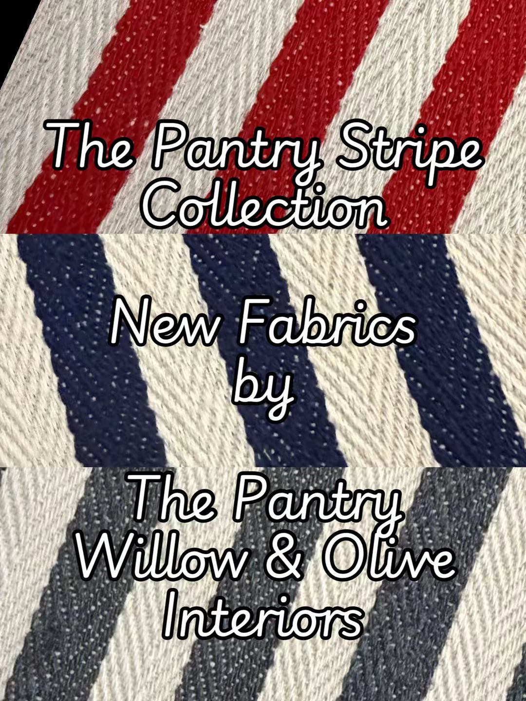 The Pantry Stripe - Fabric – Herringbone Woven Stripe (By The Metre)