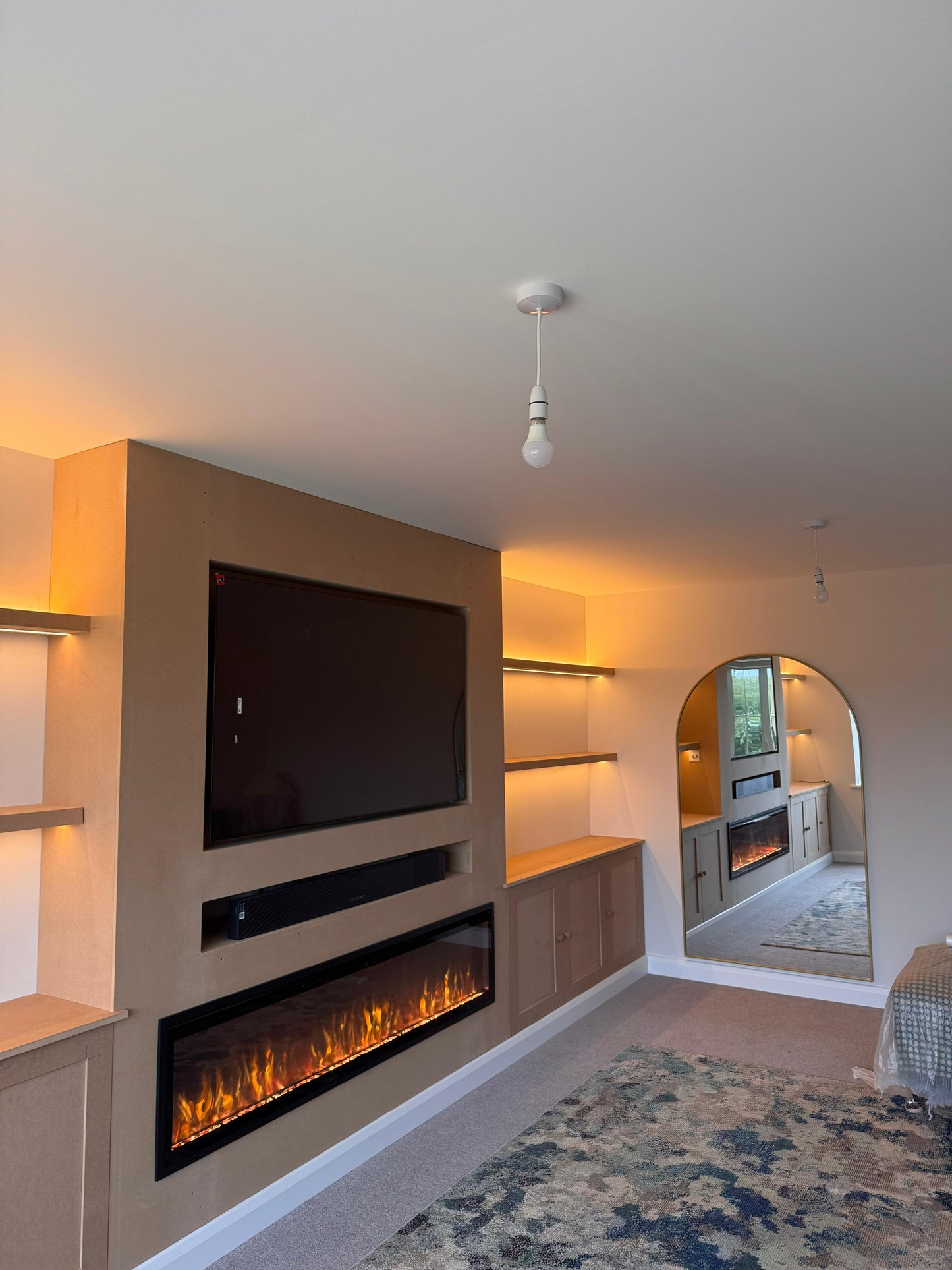 Akiko - Full Length Gold Metal Arched Mirror - 180cm x 105cm