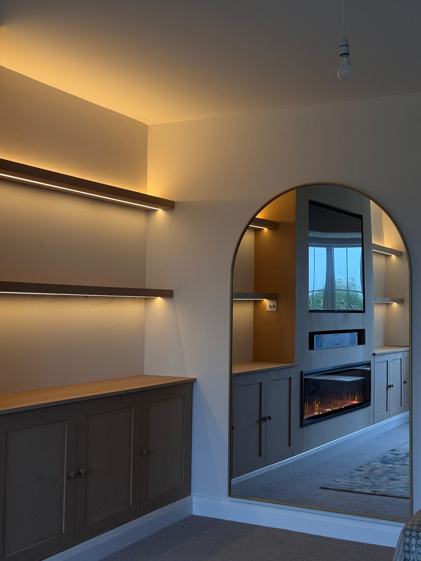 Akiko - Full Length Gold Metal Arched Mirror - 180cm x 105cm