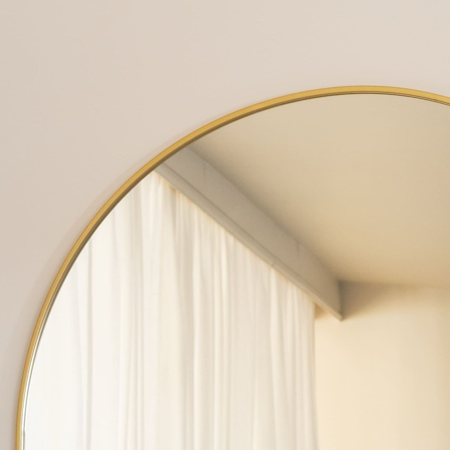 Akiko - Full Length Gold Metal Arched Mirror - 180cm x 105cm-1