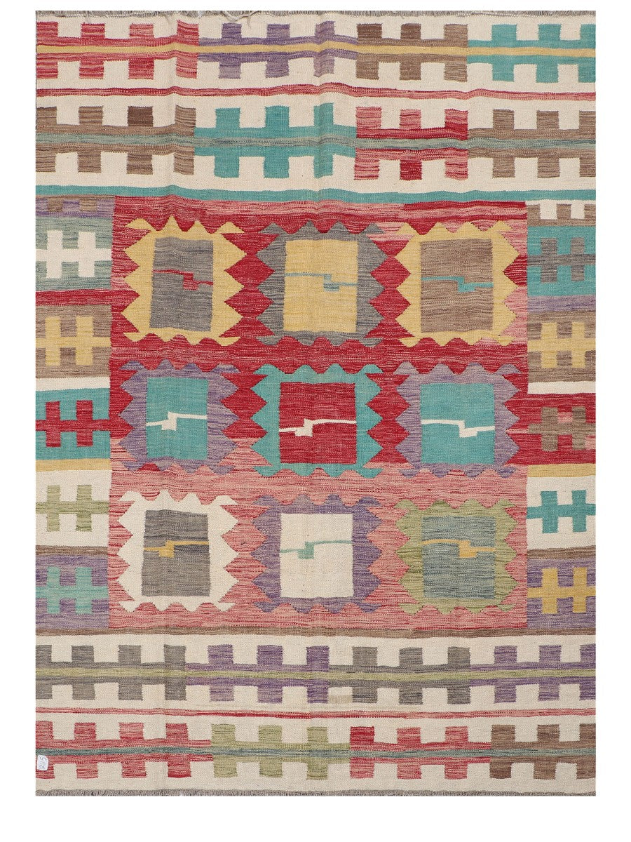 Maimana Afghanistan Kilim Rug - 242 x177 cm-0