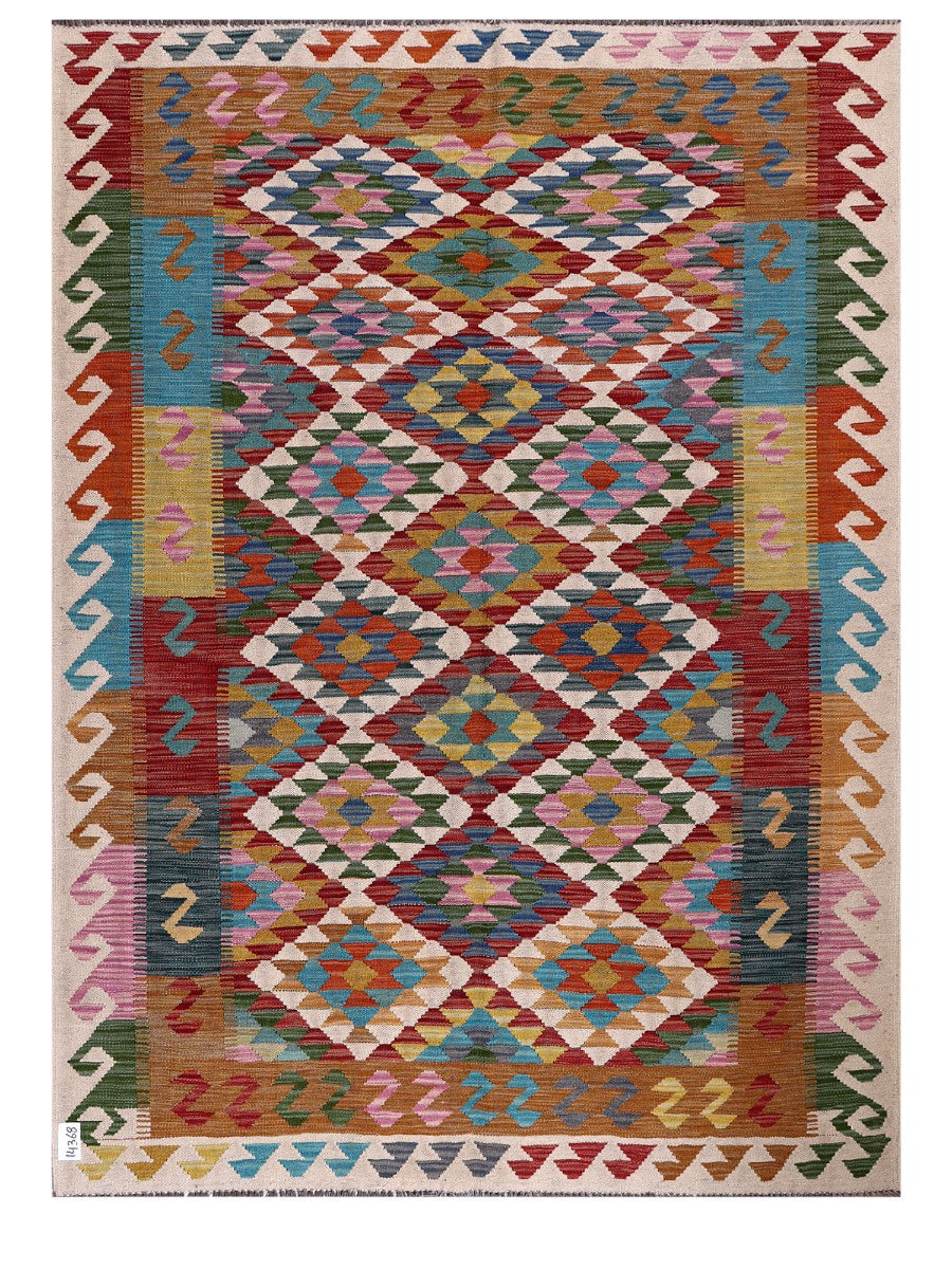 Maimana Afghanistan Kilim Rug - 203 x150 cm-0
