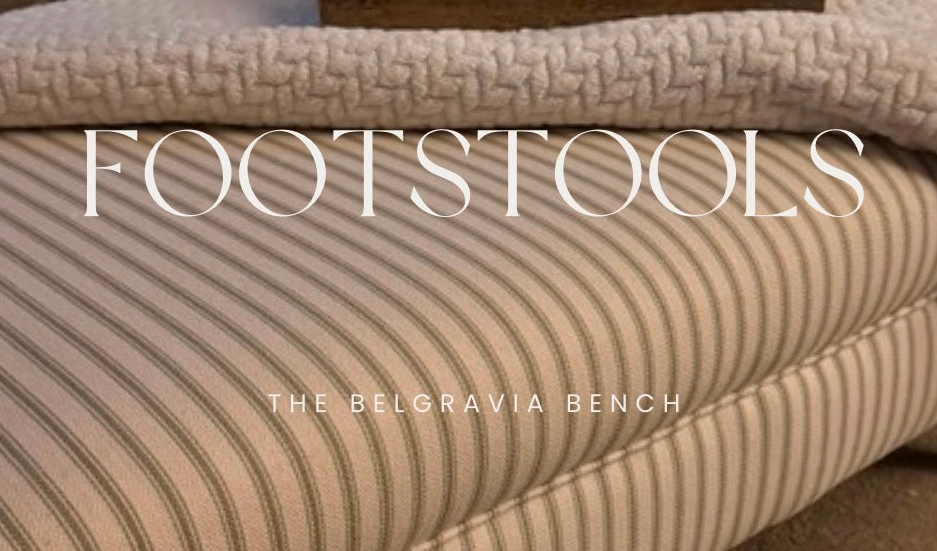 The Belgravia Bench/Footstool in Ticking Stripe