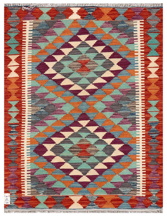 Maimana Afghanistan Kilim Rug - 116 x 88 cm-0