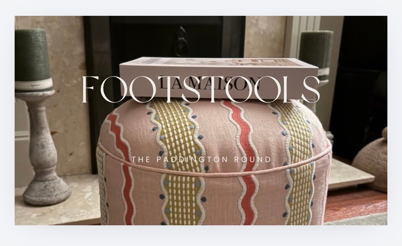 The Paddington Round Footstool/pouffe in Luxurious Velvet