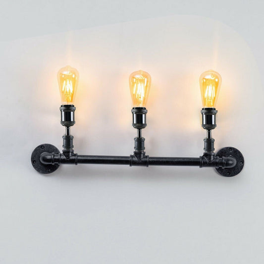 Vintage Industrial Pipe Light Rustic Wall Steampunk Metal Wall Light kits~1243-0