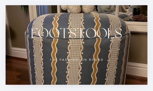 The Paddington Round Footstool/pouffe in Luxurious Velvet