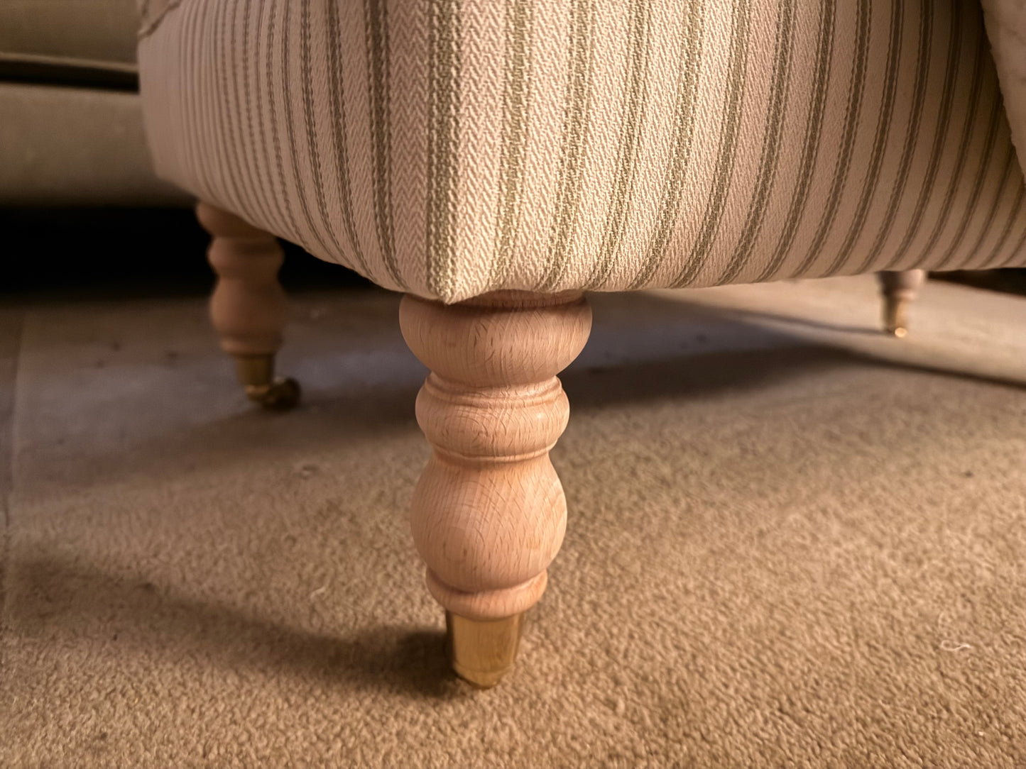 The Belgravia Bench/Footstool/Large Ottoman in The Pantry Stripe