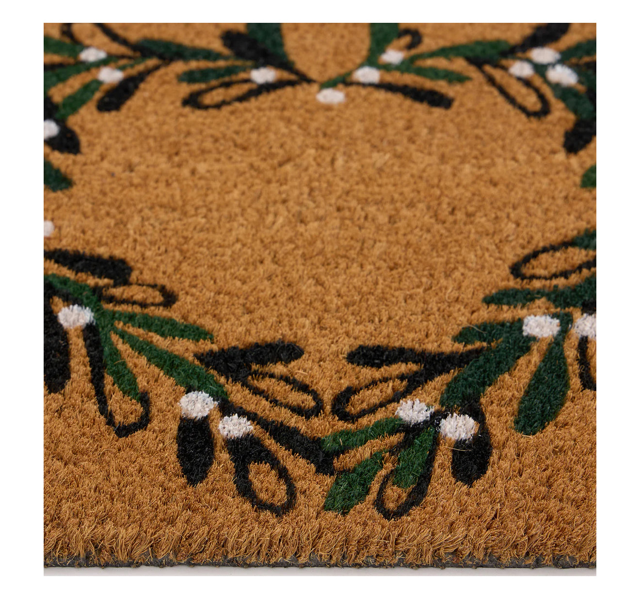 My Mat Printed Coir Mistletoe Heart