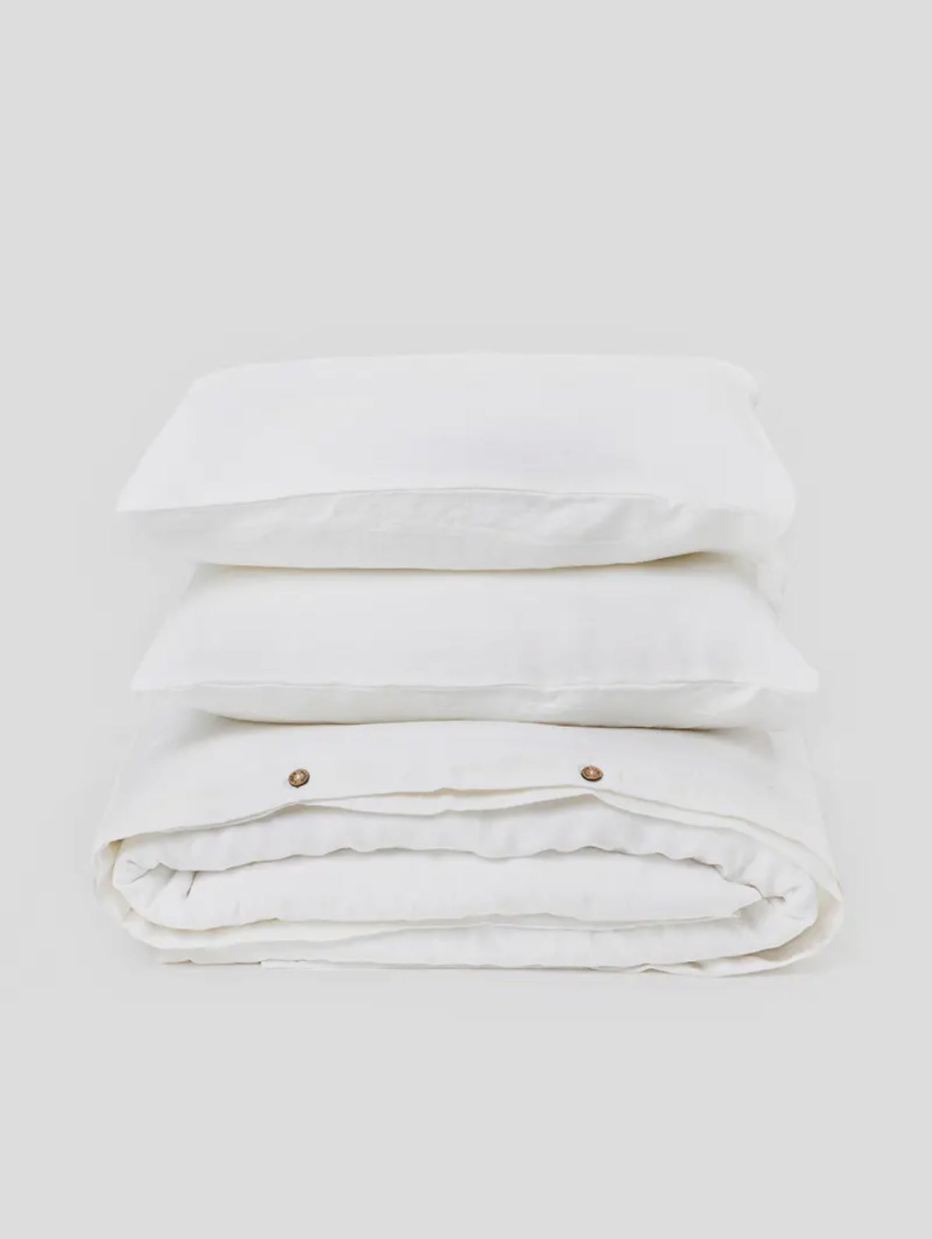 The Pantry White Linen Duvet Cover and Pillow Set