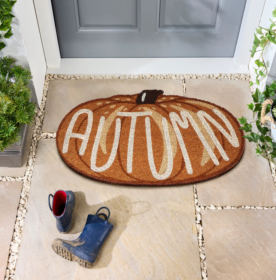 My Mat Printed Coir Shaped Autumn Pumpkin