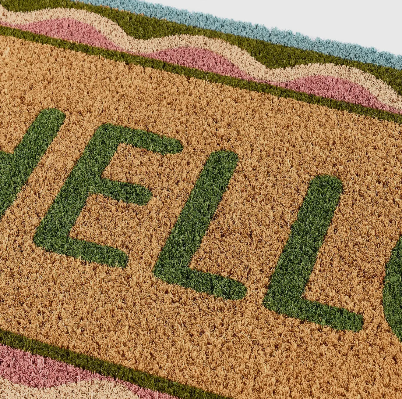 My Mat Printed Coir
Hello with Scalloped Design