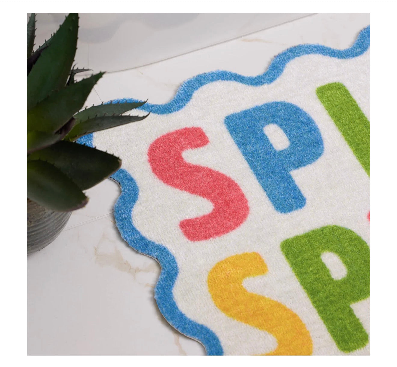 Dip & Drip Nylon Printed Bathroom Mat -Splish Splash