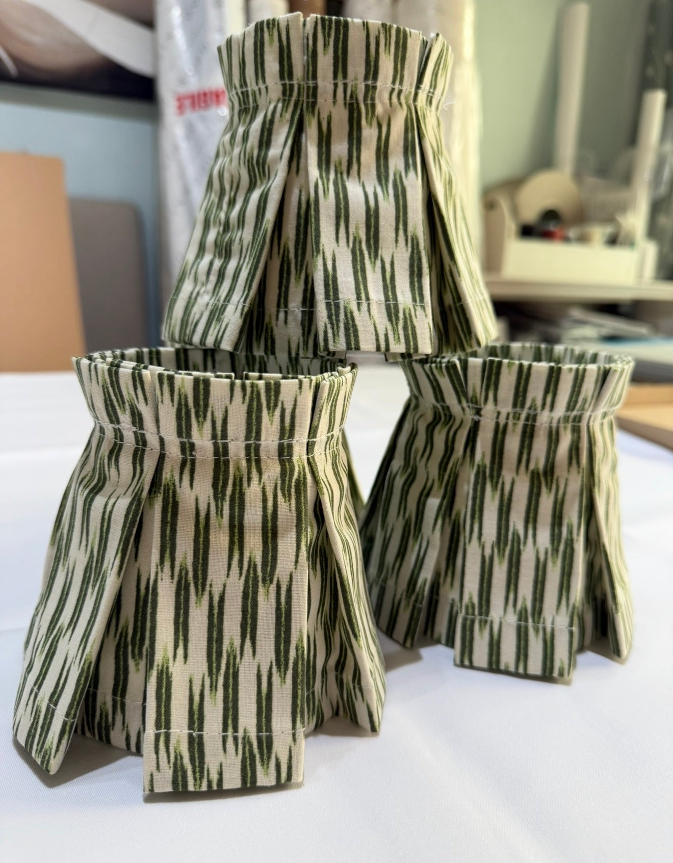 Bespoke Box Pleated Lampshade Covers