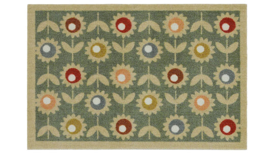 My Mat Nylon Indoor Pattern Multi Floral Sage