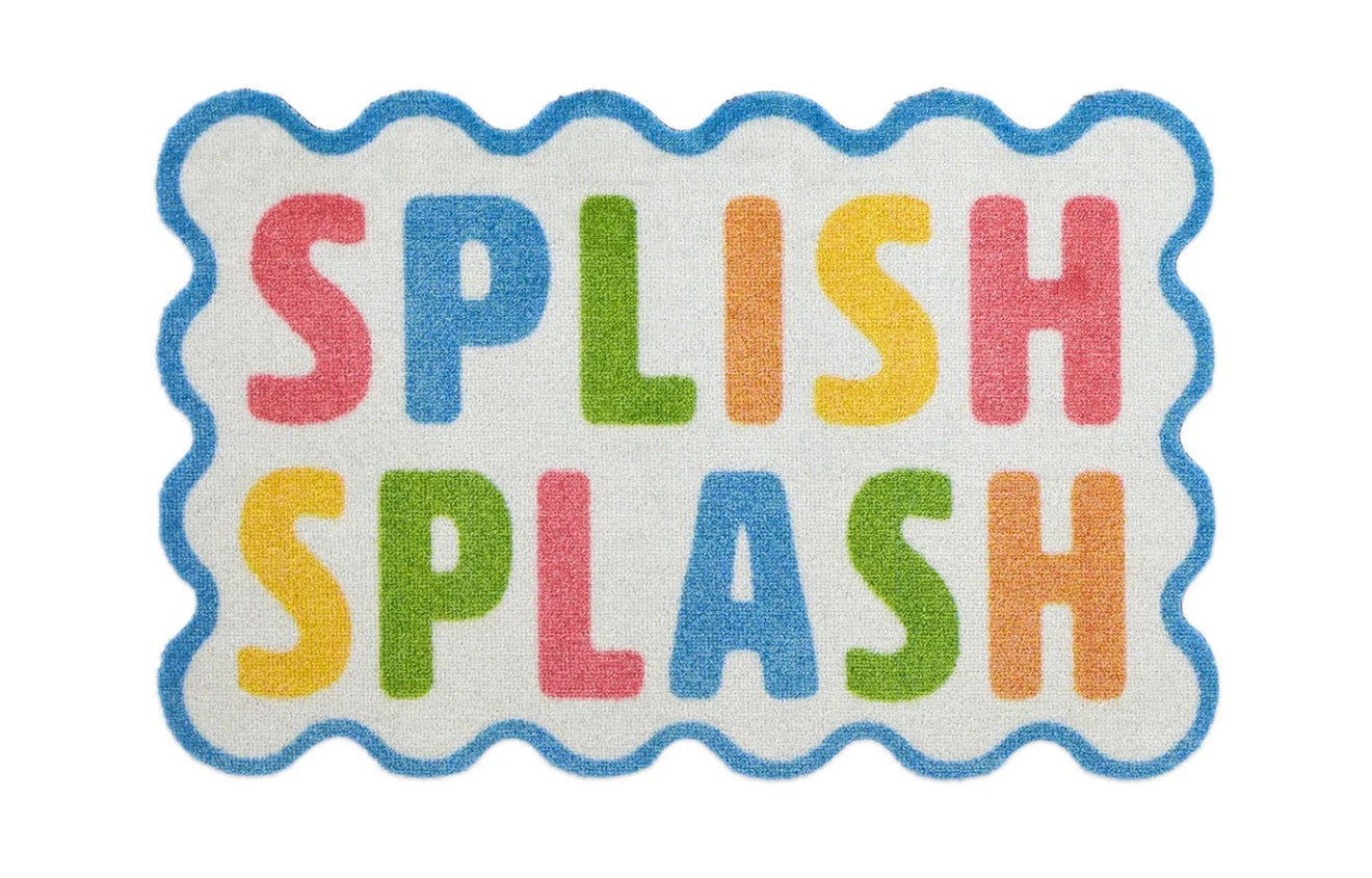 Dip & Drip Nylon Printed Bathroom Mat -Splish Splash