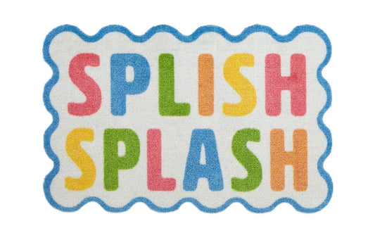 Dip & Drip Nylon Printed Bathroom Mat -Splish Splash