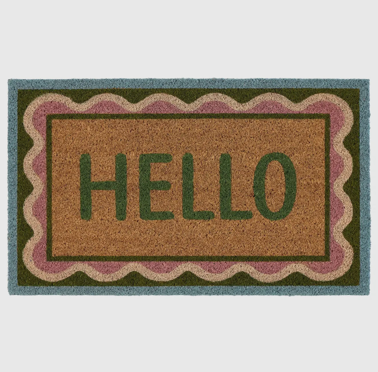My Mat Printed Coir
Hello with Scalloped Design