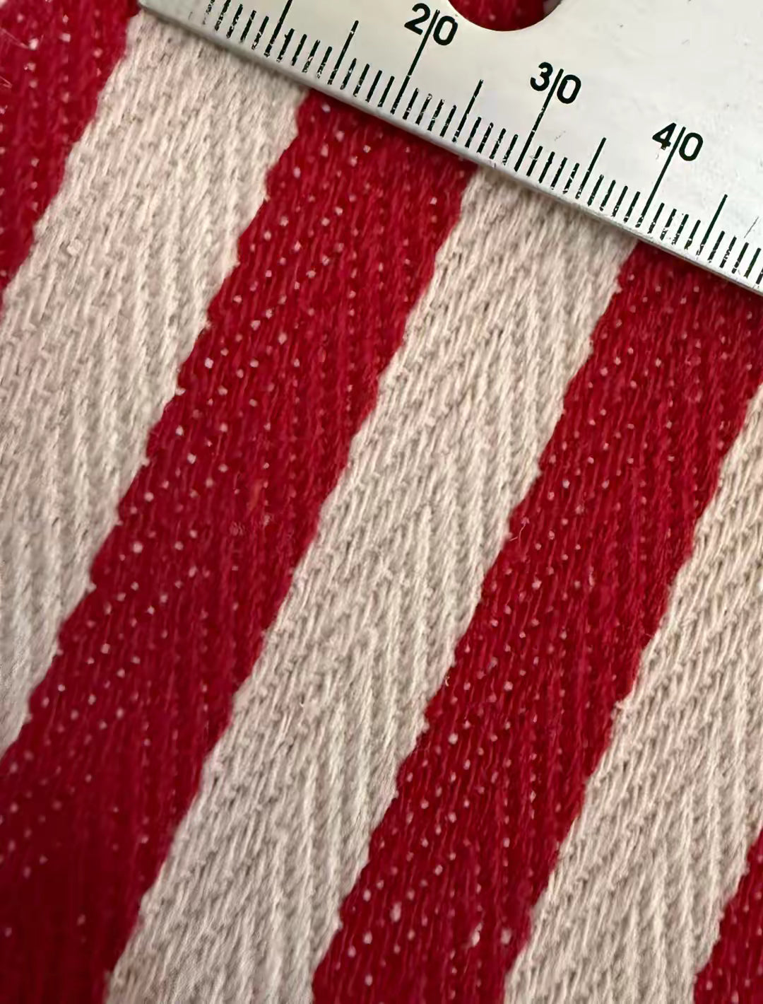 The Pantry Stripe - Fabric – Herringbone Woven Stripe (By The Metre)