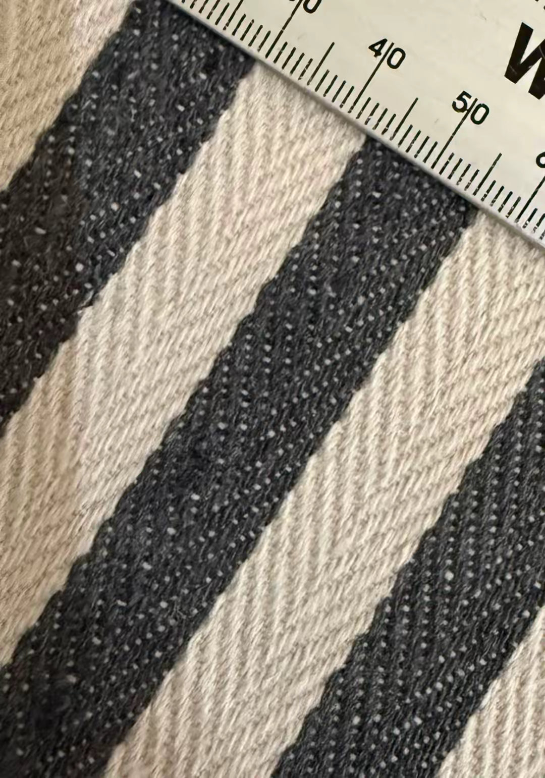 The Pantry Stripe - Fabric – Herringbone Woven Stripe (By The Metre)