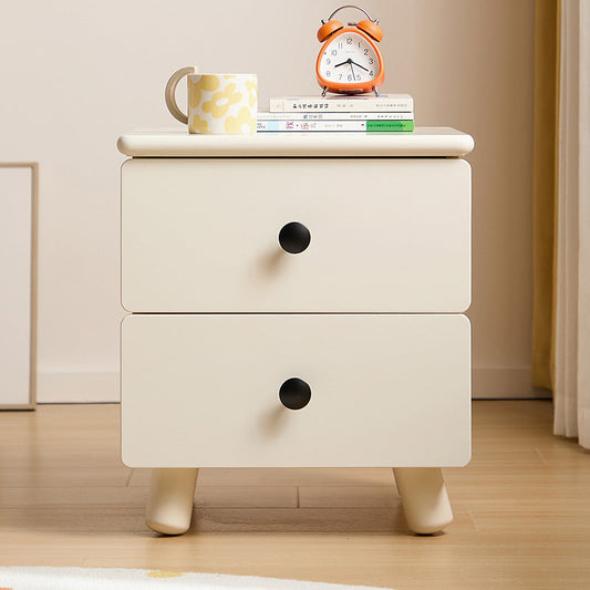 Creamy White Bedside Kids Cabinet-0